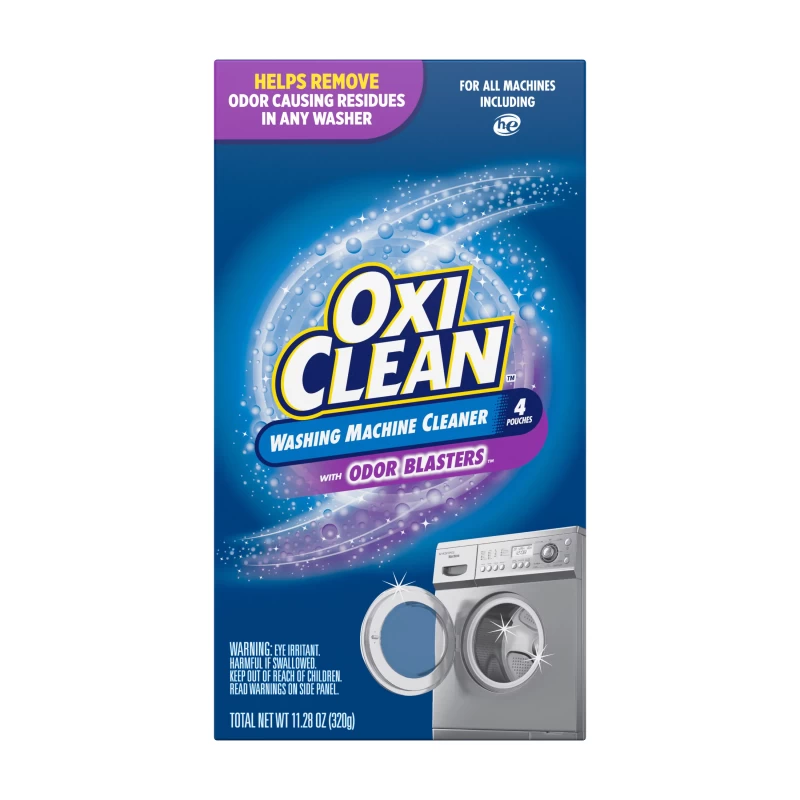 OxiClean Washing Machine Cleaner with Odor Blasters, 4 Count