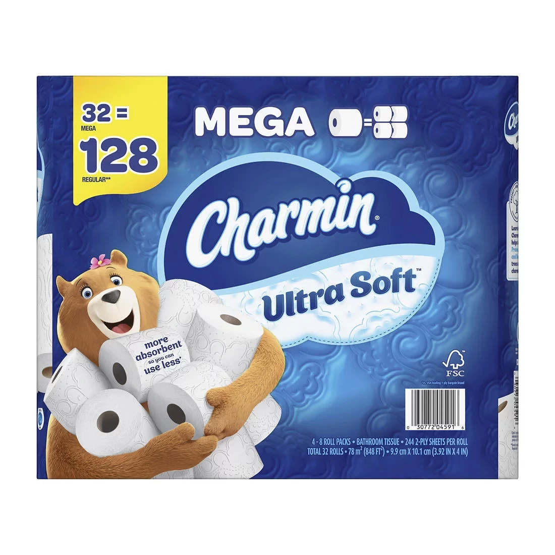 Charmin Ultra Soft Toilet Paper Mega Rolls, 32 ct