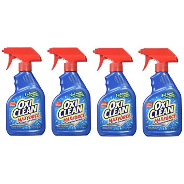 OxiClean Max Force Stain Remover Spray, 12 Ounce (Pack of 4)