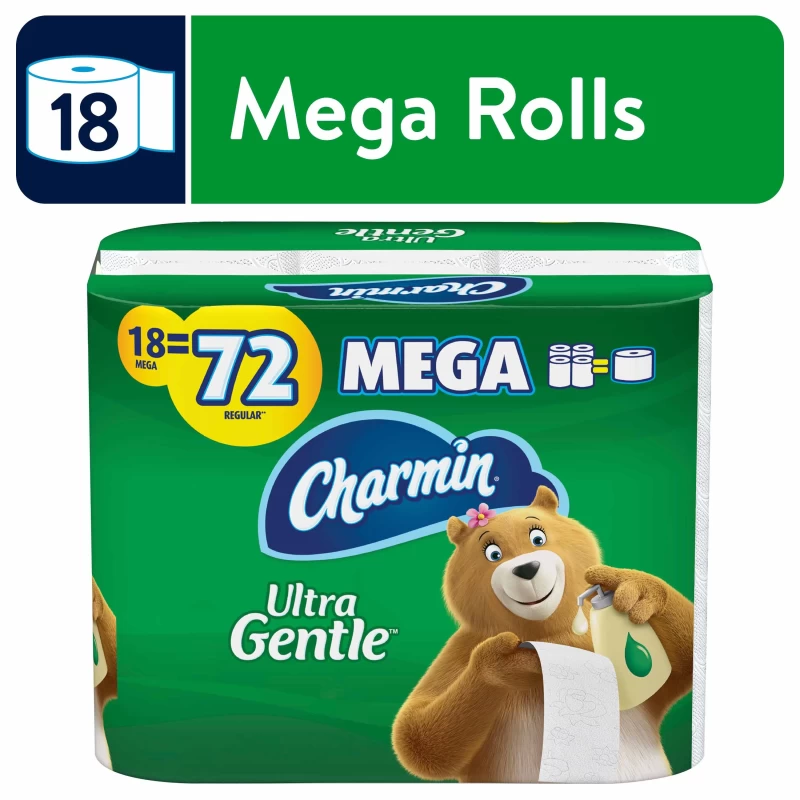 Charmin Ultra Gentle Toilet Paper, 18 Mega Rolls