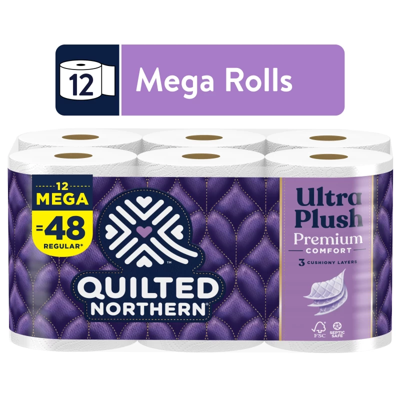 Quilted Northern Ultra Plush Toilet Paper, 12 Mega Rolls